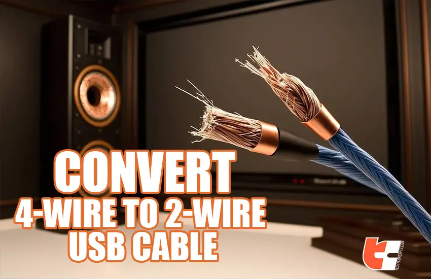 how to convert 4 wire to 2 wire usb cable
