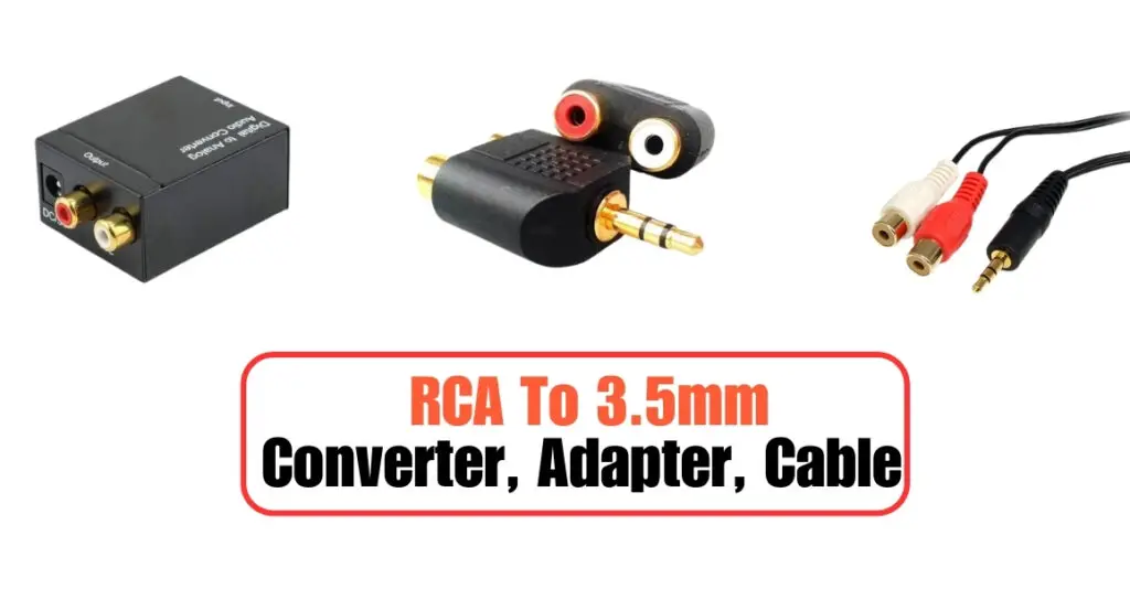RCA to 3.5 mm converter