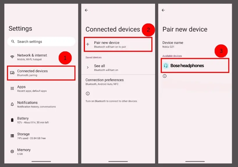 How to Pair Bose Headphones to an Android Device?