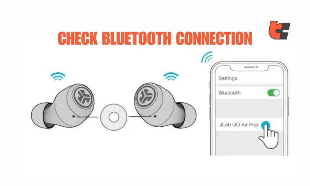 Check JLab Left Earbud Bluetooth Connection