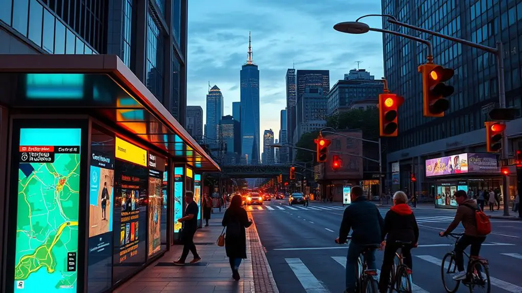 iot screens in urban environments