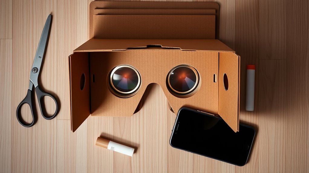 cardboard virtual reality headset