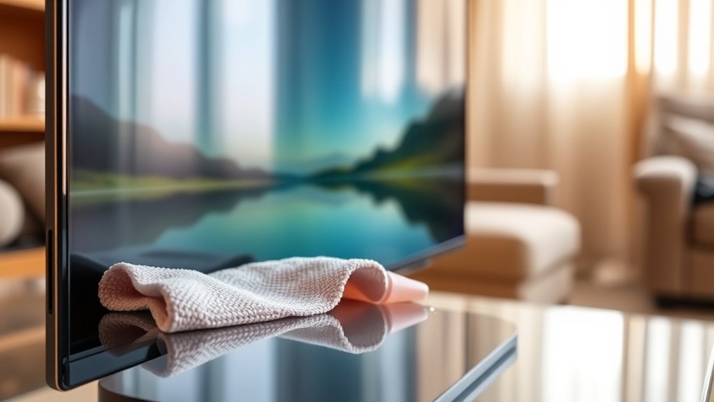 clean flat screen monitor