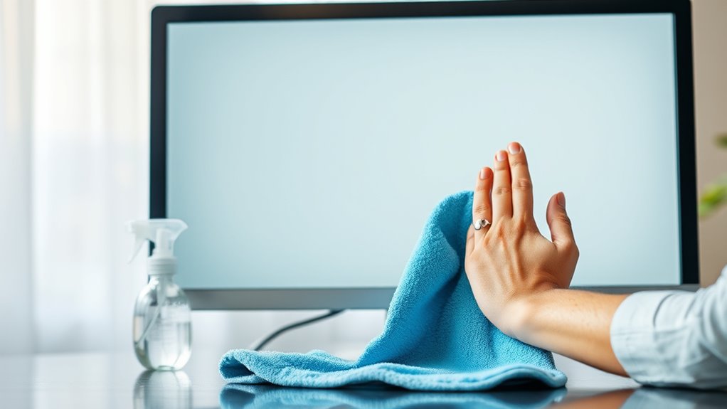 cleaning computer monitor effectively