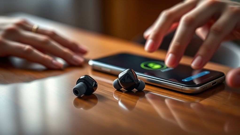 connect and adjust earbuds