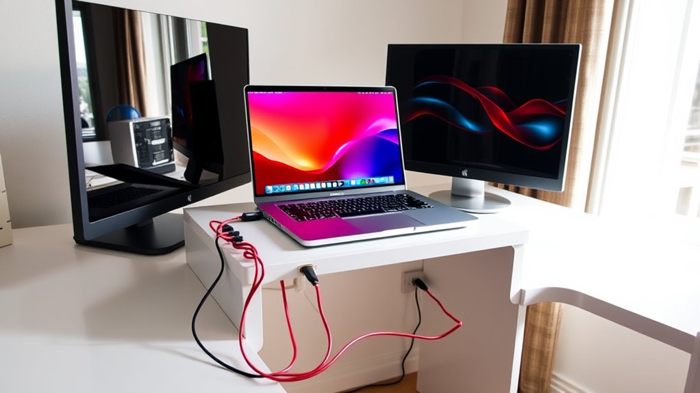 connect dual monitors laptop