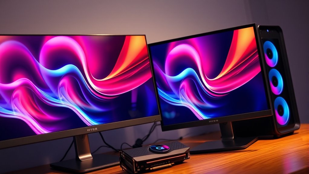connect dual monitors setup