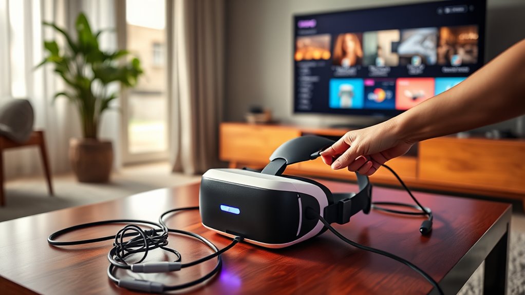 connect vr headset tv