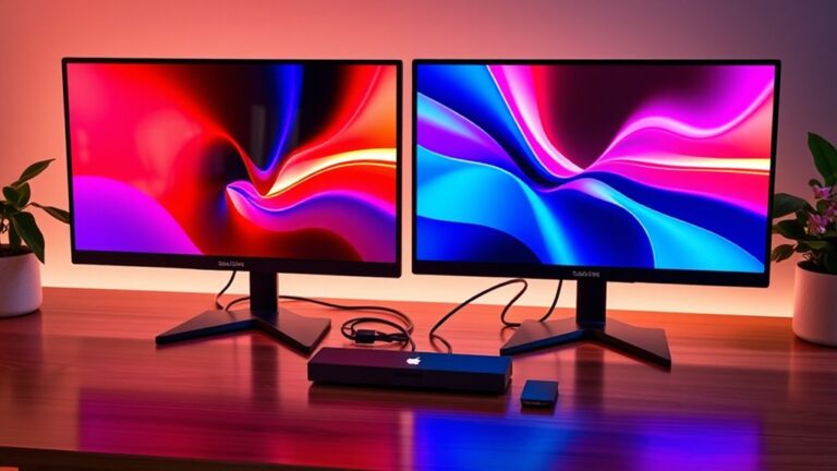 connecting dual computer displays