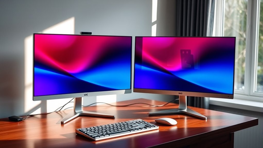 connecting dual display monitors