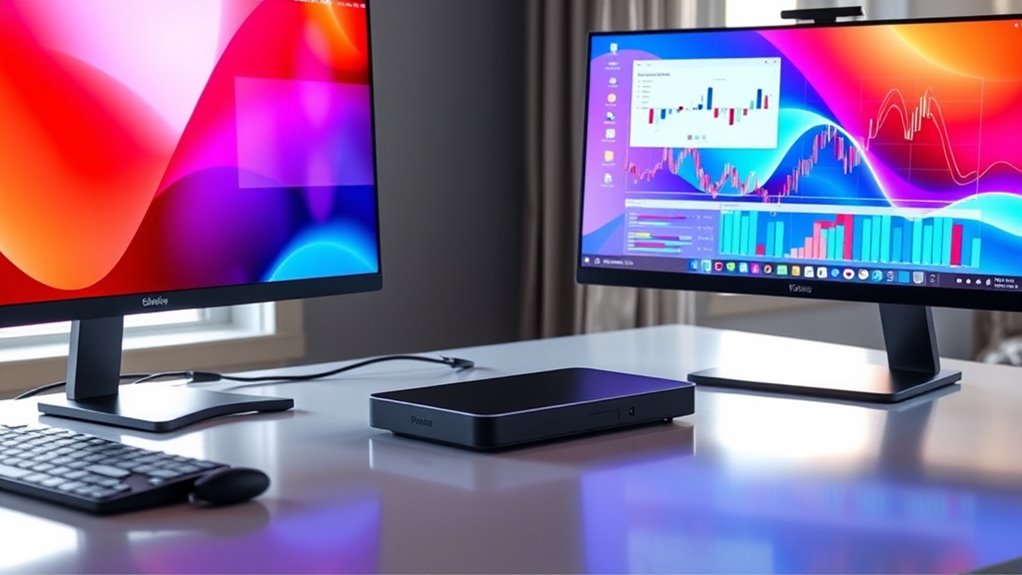 connecting dual display monitors