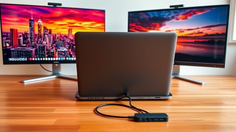 connecting dual laptop displays