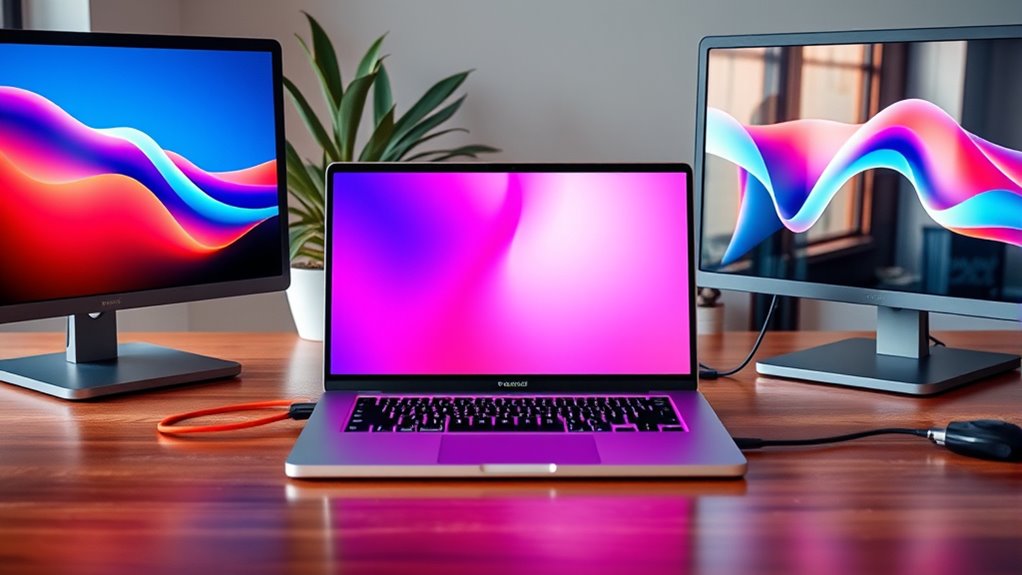 connecting dual laptop displays