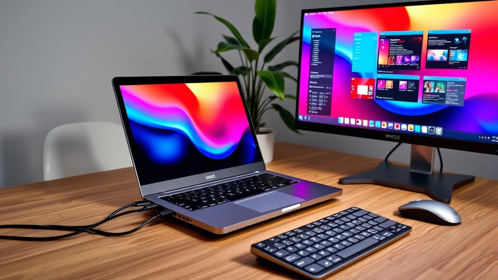 connecting dual monitors setup