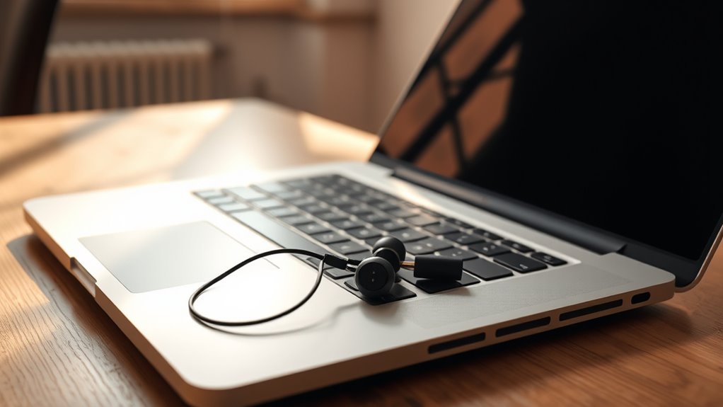 connecting earbuds to laptop