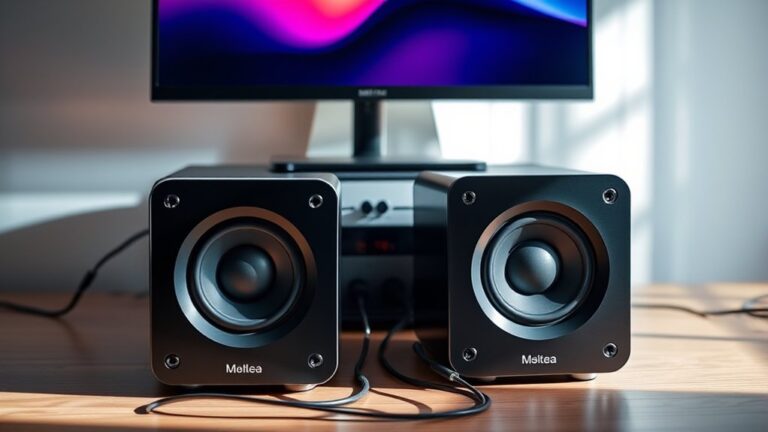connecting speakers to monitor