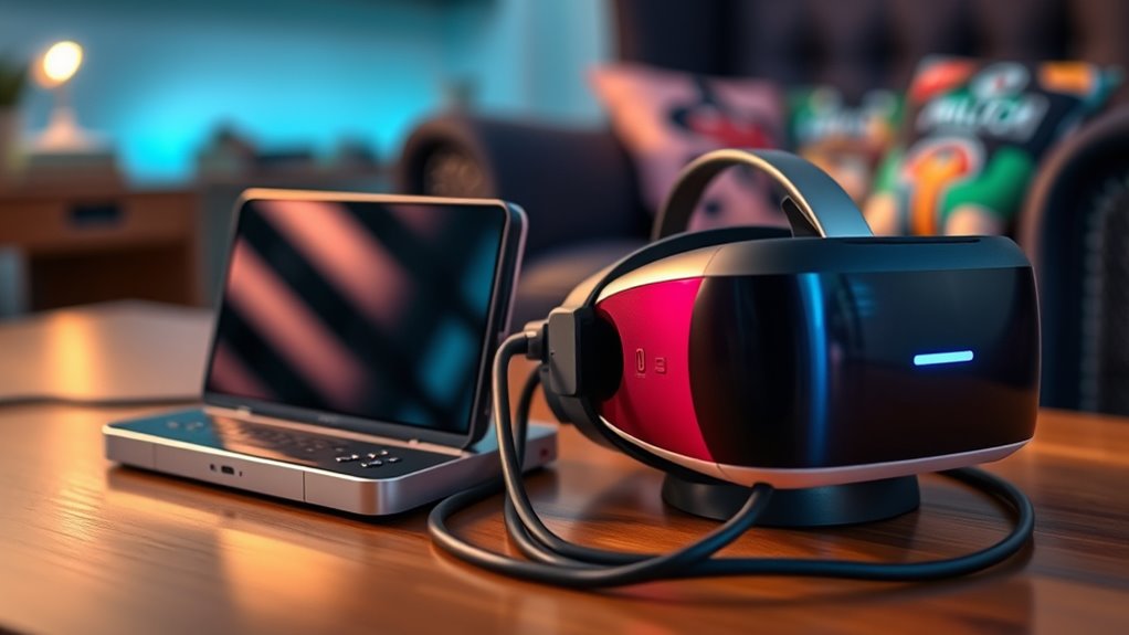 connecting vr headset switch