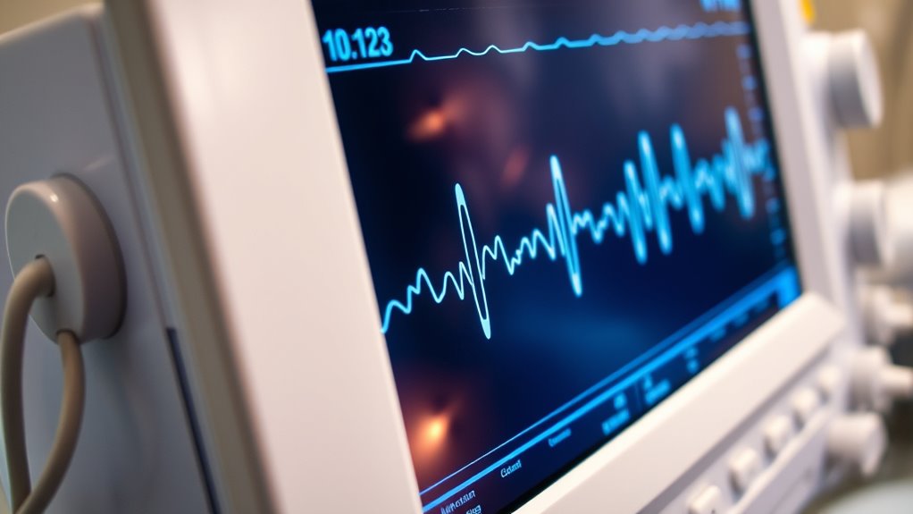 contractions displayed on monitor