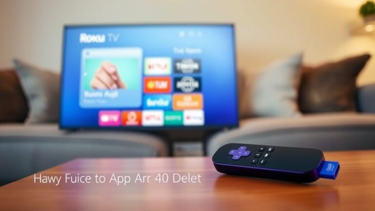 delete app on roku