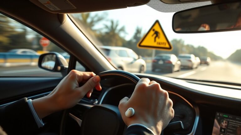 driving with earbuds legality