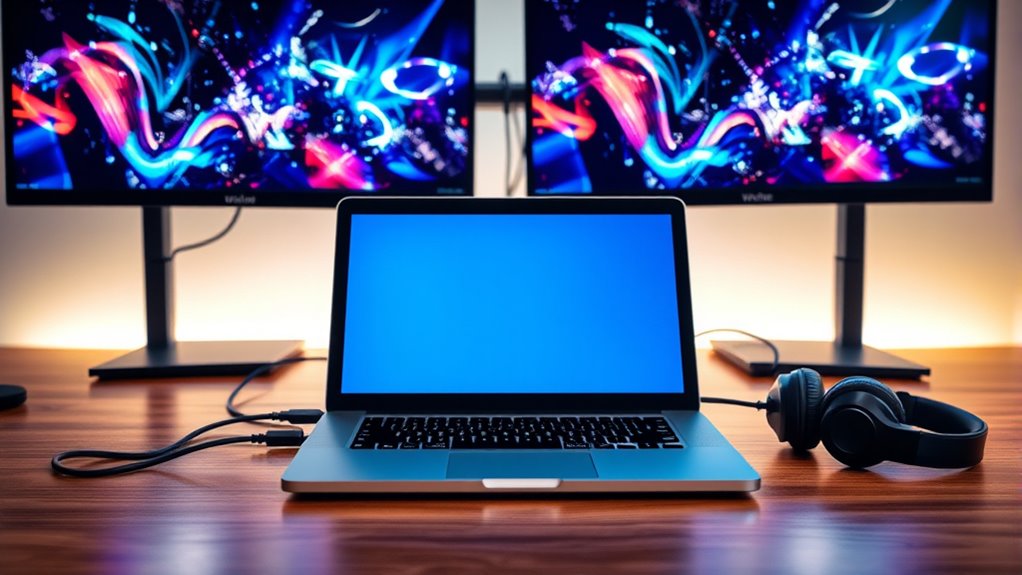 dual monitor laptop setup