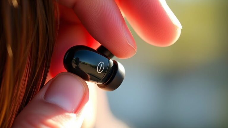 inserting earbuds into ears