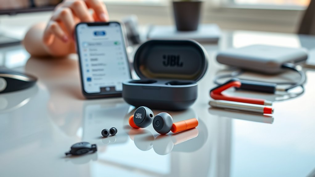 locate disconnected jbl earbuds