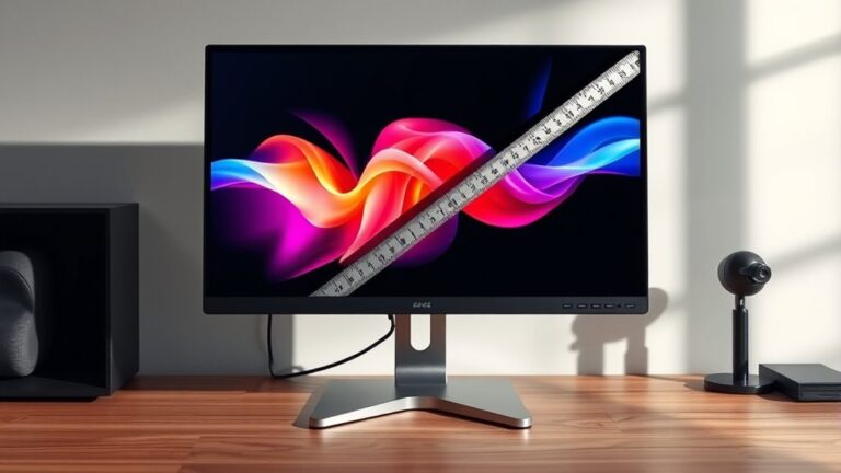 measuring dimensions of monitor