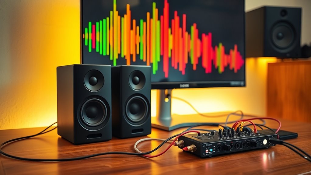 monitor audio output setup