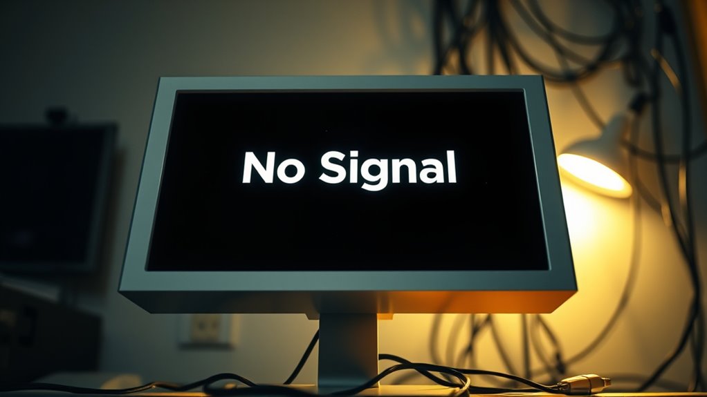monitor displays no signal