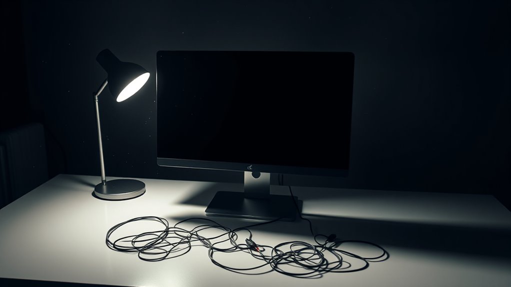 monitor screen went black