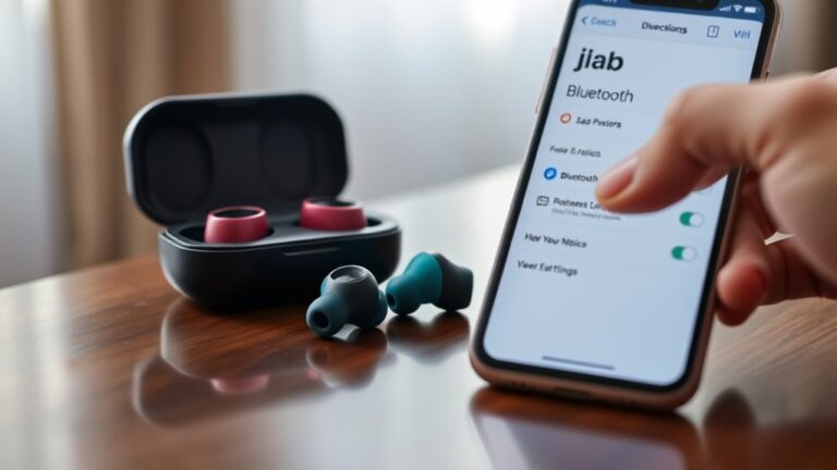 pair jlab earbuds device