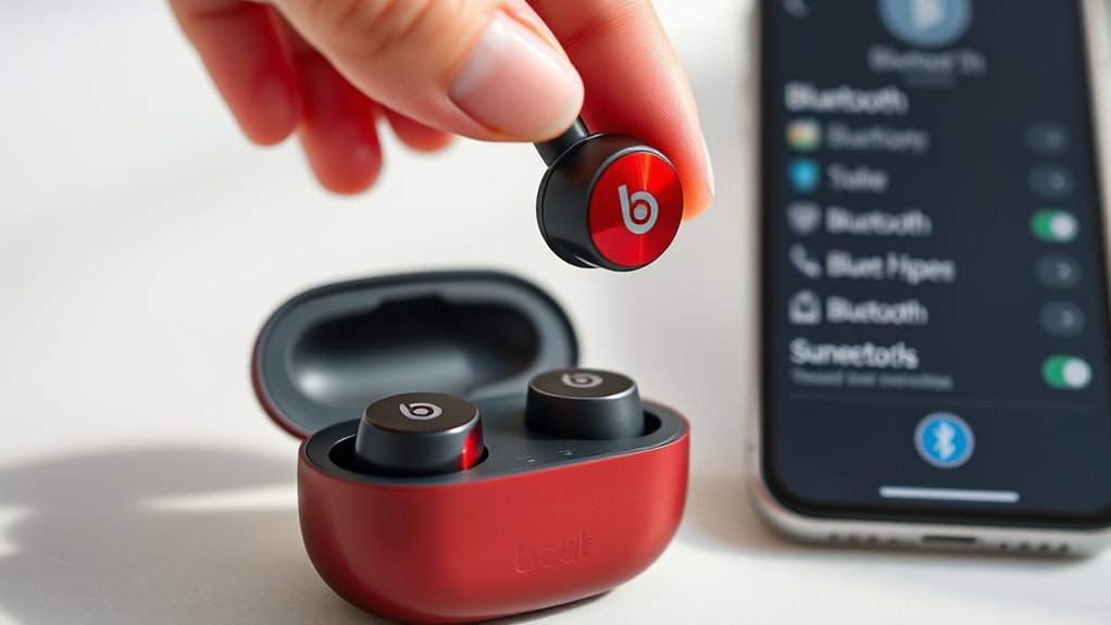 pairing beats earbuds device