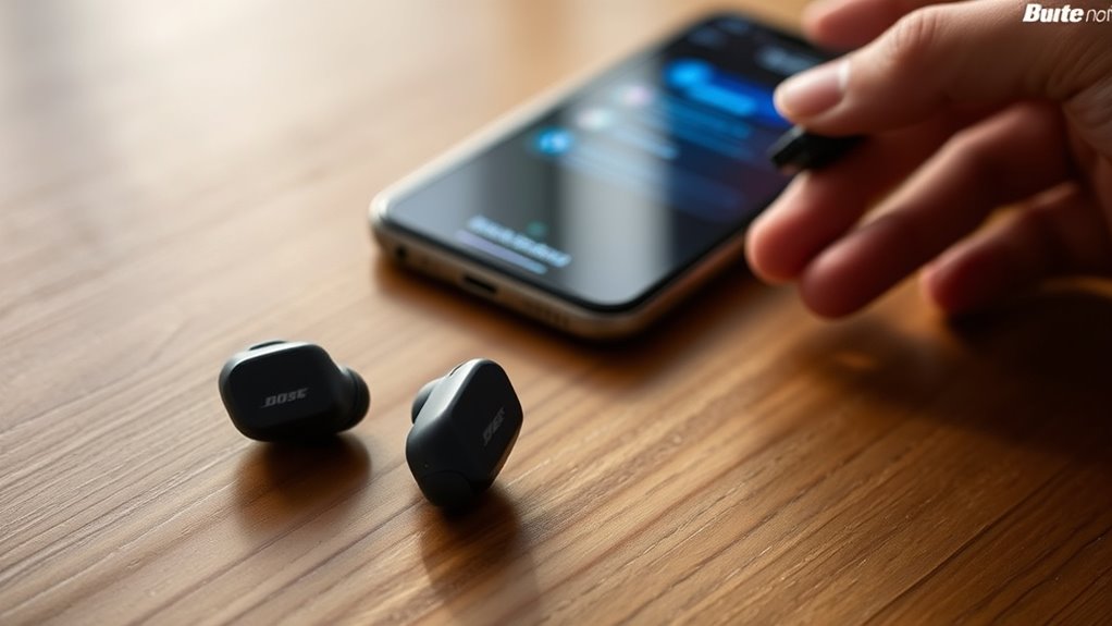pairing bose quietcomfort earbuds