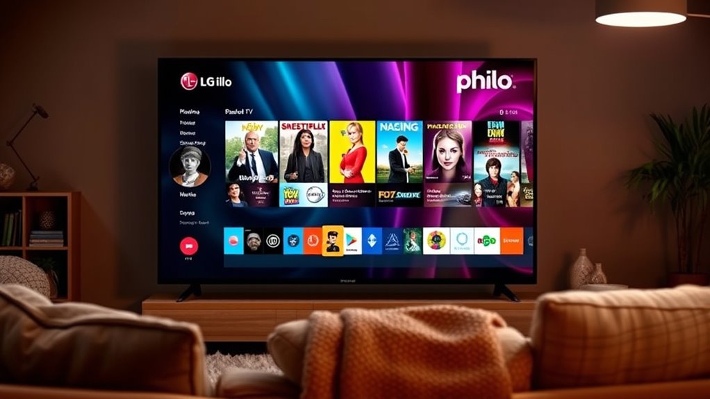 philo availability on lg tv