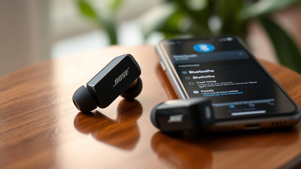 power on bose earbuds