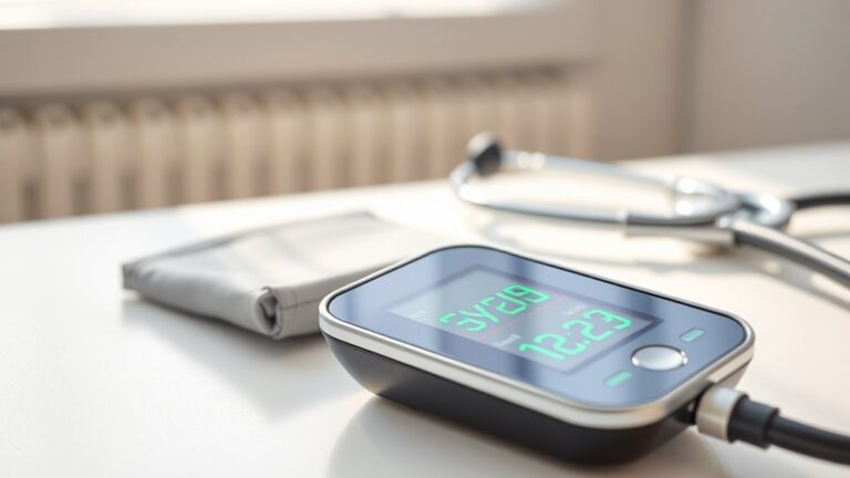 reading blood pressure monitor