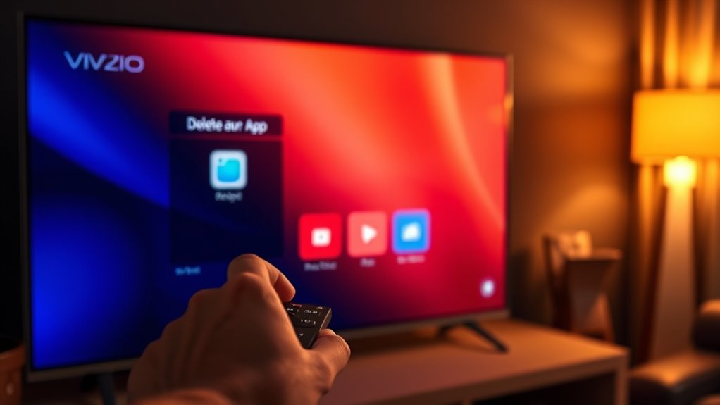 remove applications from vizio