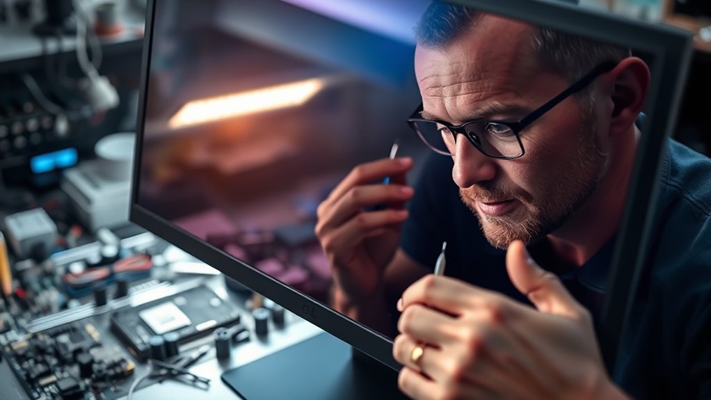 repairing an oled monitor