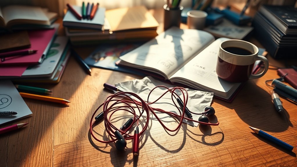 searching for lost earbuds