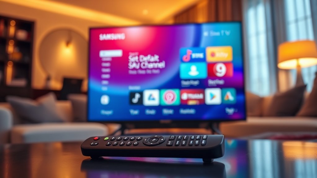 set default channel samsung