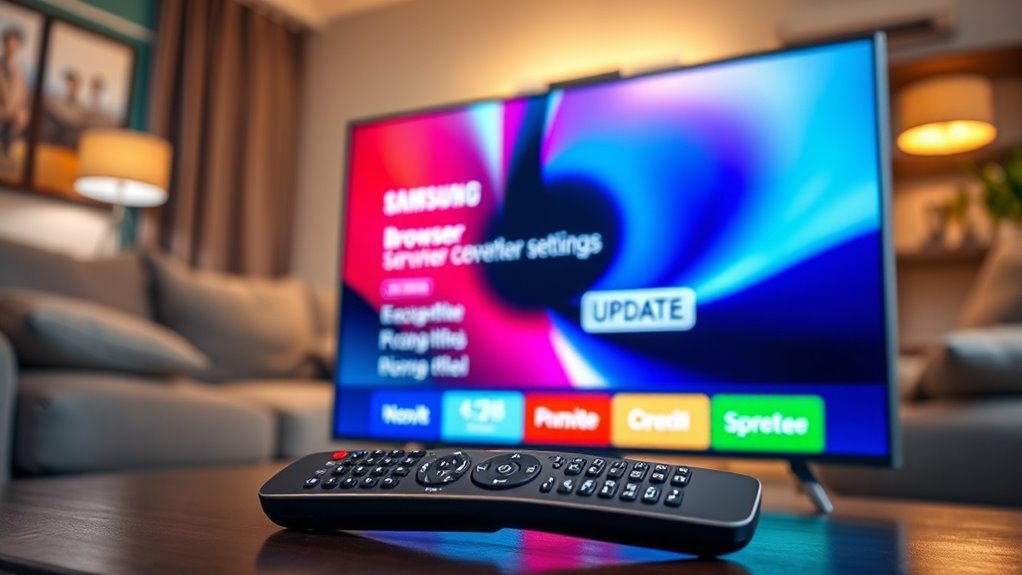 update samsung smart tv browser