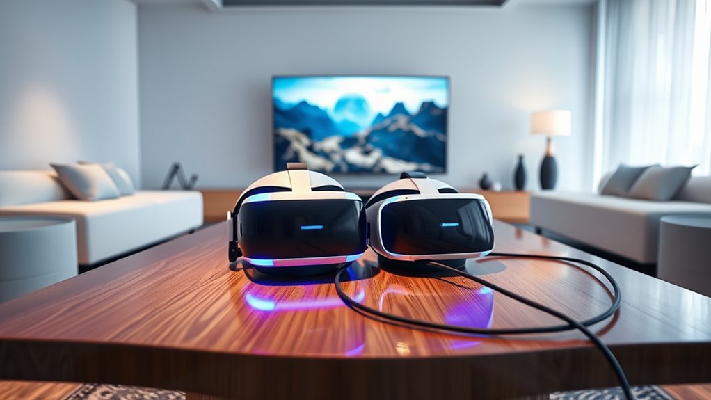 using dual vr headsets