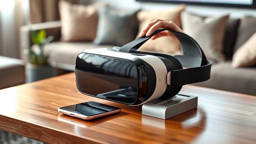 using vr headset mobile