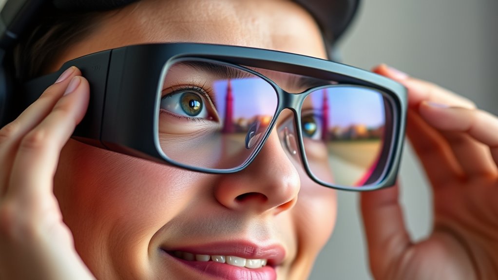 wearing glasses with vr