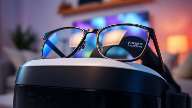 wearing glasses with vr