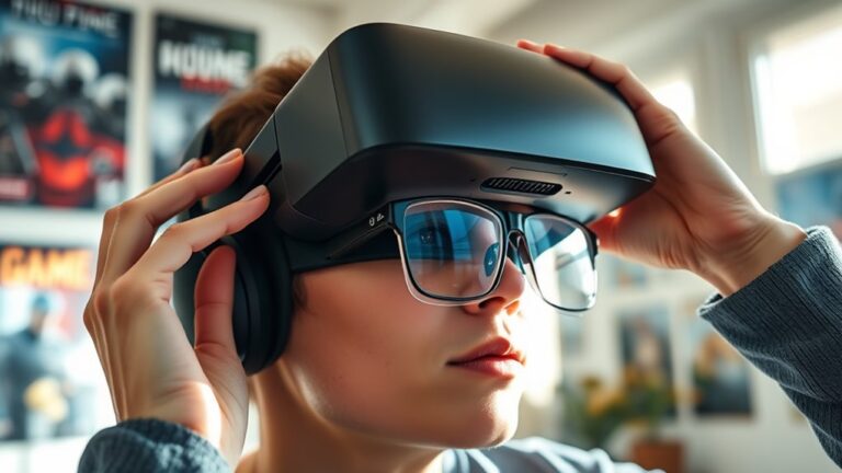 wearing glasses with vr