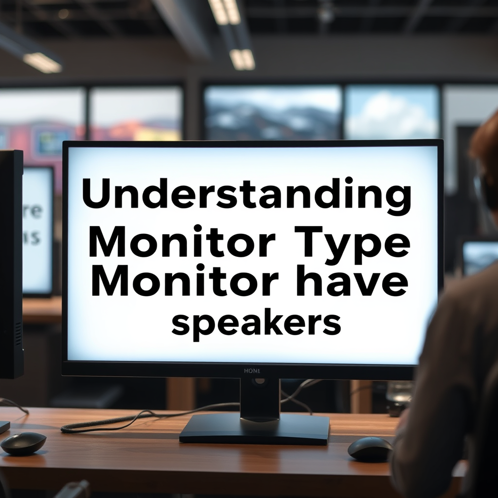Understanding Monitor Types - do computer monitors have speakers