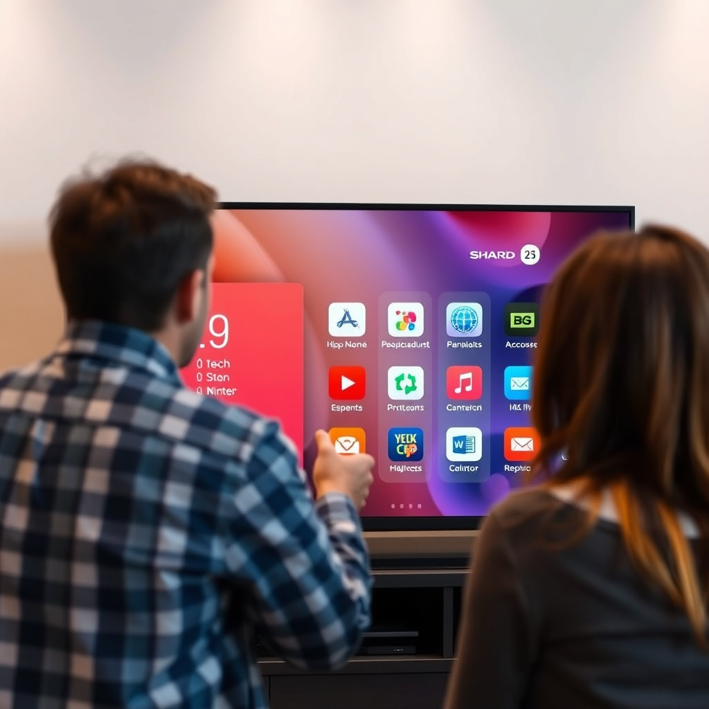 Accessing the Home Screen - how to add apps on sharp smart tv
