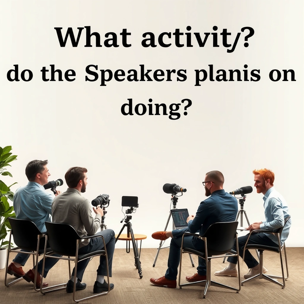 Planned Activity - what activity do the speakers plan on doing
